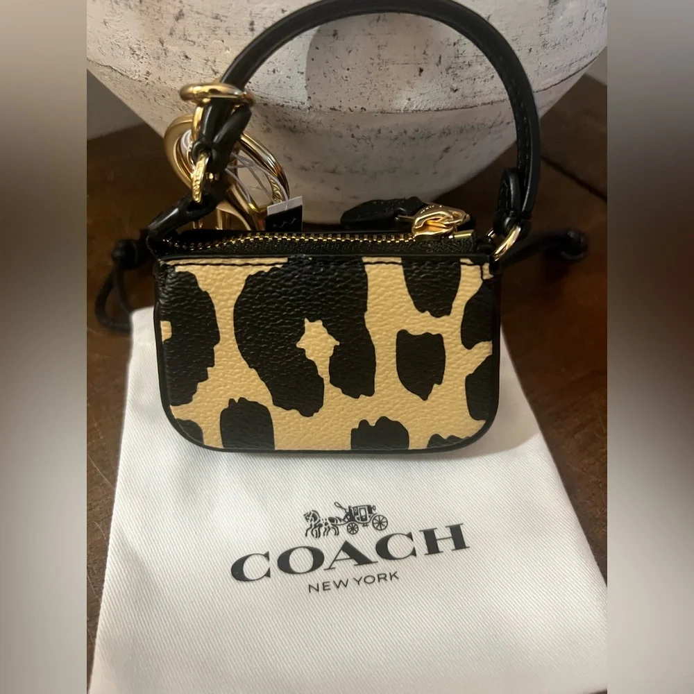 Coach Mini Nolita Leopard Bag Charm (NWT) - Picture 3 of 6